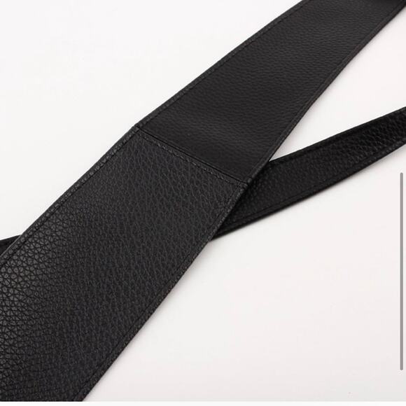2/$30 Belt Wrap Around Waist Classic Black Belt Boho Gypsy Cinched Faux Leather - Picture 5 of 7